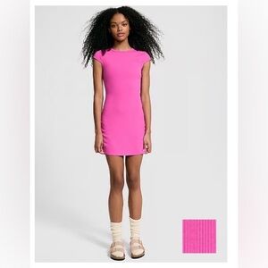 Pink Cap Sleeve Dress